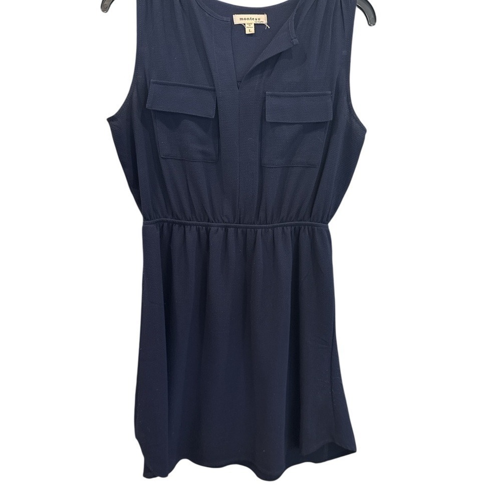 Unbranded Elegant Sleeveless Midi Dress Women Navy Excellent Classic Flattering